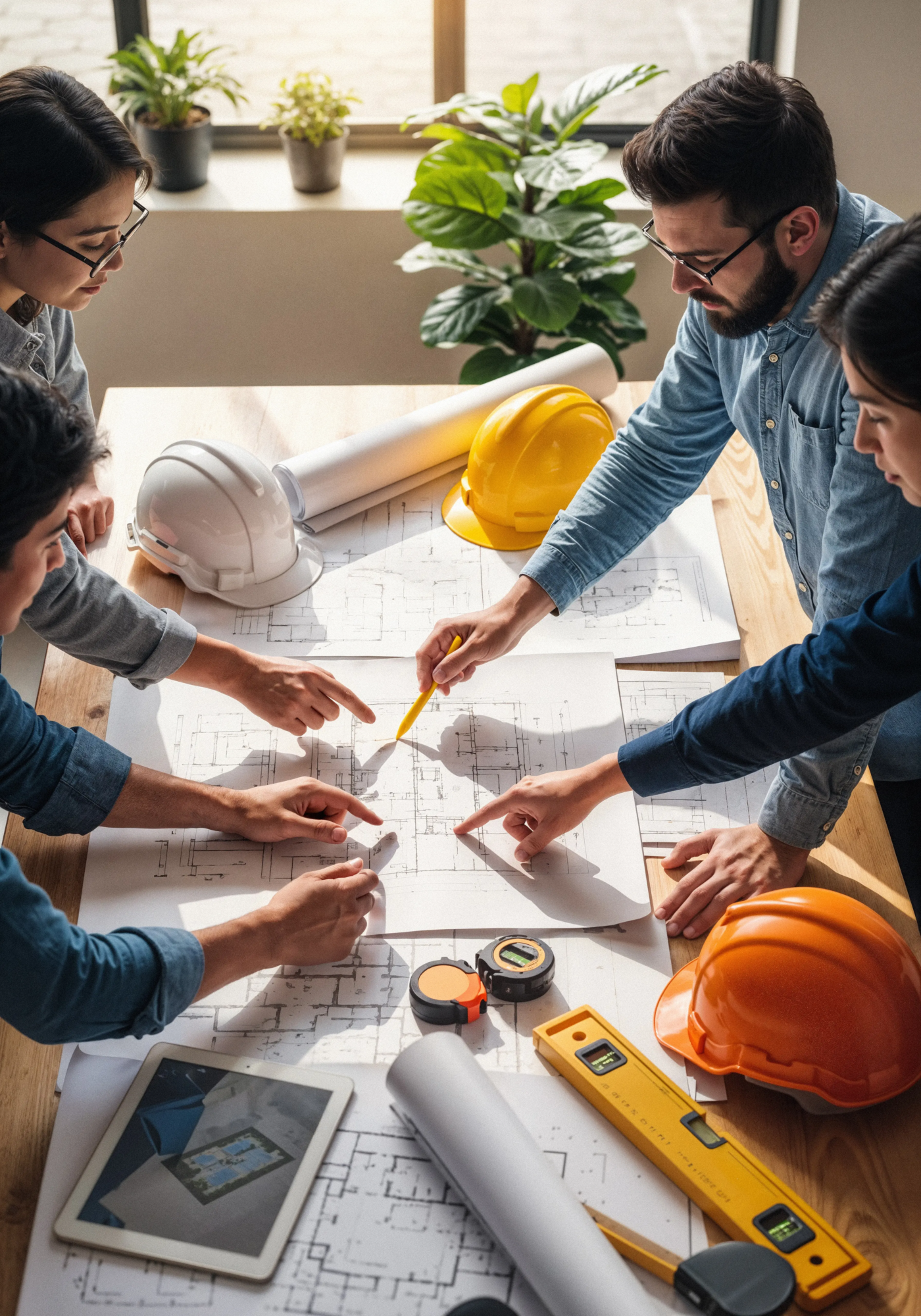 architects-engineers-team-analyzing-blueprints